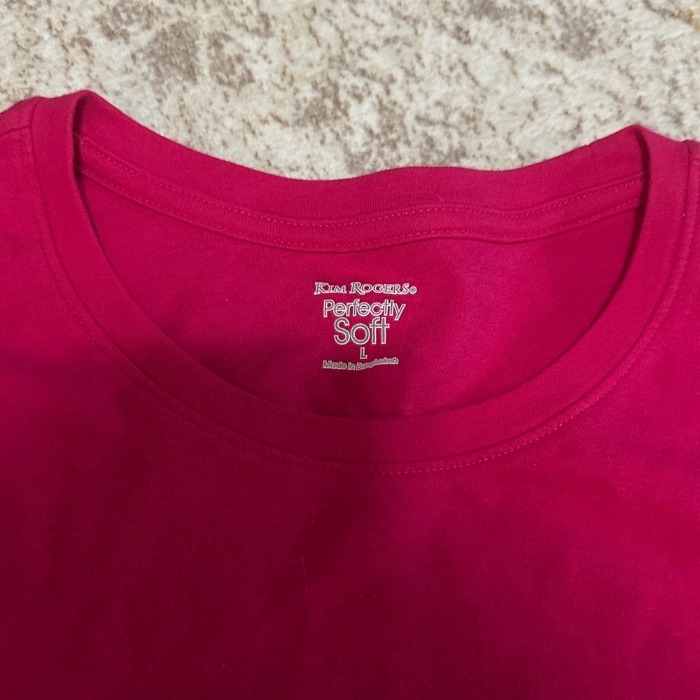 Kim Rogers Fuchsia Crew Neck Top - Picture 2 of 5